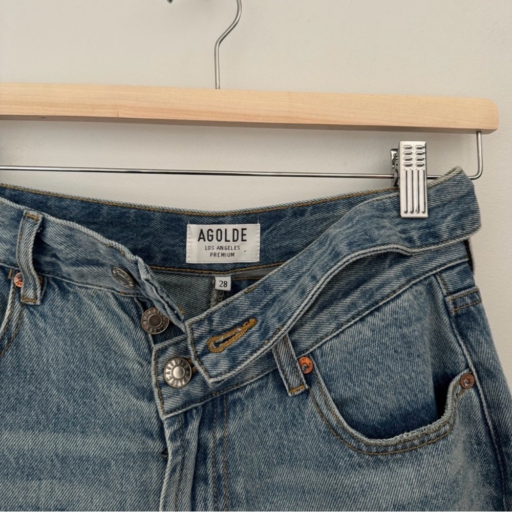 Agolde Women's Straight Leg Jeans in Light Blue - Picture 3 of 6